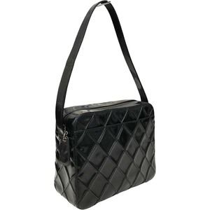 Chanel One Shoulder Bag Enamel Black